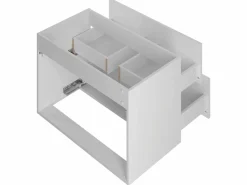Mueble De Lavabo|Armario de baño para lavabo de 80 cm con frentes acanalados Arcos