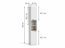 Vicco Armario de baño /artesano 30x35x180 marelle Blanco Hot