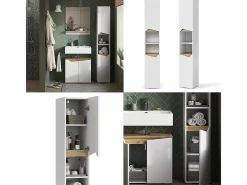 Vicco Armario de baño /artesano 30x35x180 marelle Blanco Hot