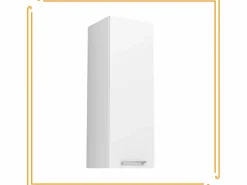 Mueble De Pared Para Baño|Armario de baño colgante de 30 cm con estantes estrechos y cerrados en color .