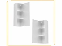 Columna De Baño|Armario de baño colgante de 30 cm con estantes estrechos y cerrados en color .