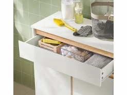 Sobuy Armario De Baño Con Cesto Para Ropa Sucia BZR79-W Blanco Clearance