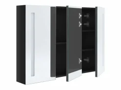 vidaxl Mueble De Pared Para Baño|Armario de baño con espejo LED brillante 89x14x62 cm