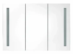 vidaxl Mueble De Pared Para Baño|Armario de baño con espejo LED brillante 89x14x62 cm