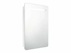 vidaxl Mueble De Pared Para Baño|Armario de baño con espejo LED brillante 60x11x80 cm