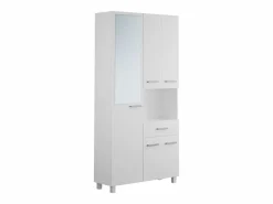 Vente-unique Armario de baño con espejo , 89 cm, MINELA Blanco Outlet