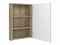 vidaxl Armario de baño con espejo y LED y roble 50x13x70 cm Blanco Sale