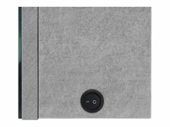 vidaxl Armario de baño con espejo LED hormigón 89x14x62 cm Gris Best