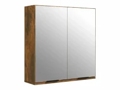 Armario de baño con espejo color roble ahumado 64x20x67 cm ES524022 Marru00f3n Outlet