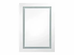 Armario de baño con espejo y LED hormigón 50x13x70 cm ES360813 Gris Online