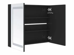 vidaxl Mueble De Pared Para Baño|Armario de baño con espejo LED brillante 80x12x68 cm