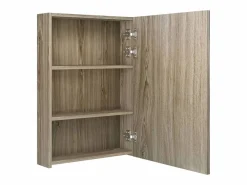 vidaxl Armario de baño con espejo y LED color roble 50x13x70 cm Color natural claro Outlet
