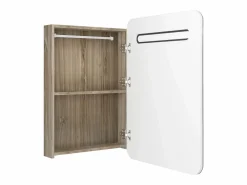 vidaxl Armario de baño con espejo y LED y roble 60x11x80 cm Blanco Hot