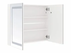 Armario de baño con espejo LED brillante 80x12x68 cm^vidaxl Clearance