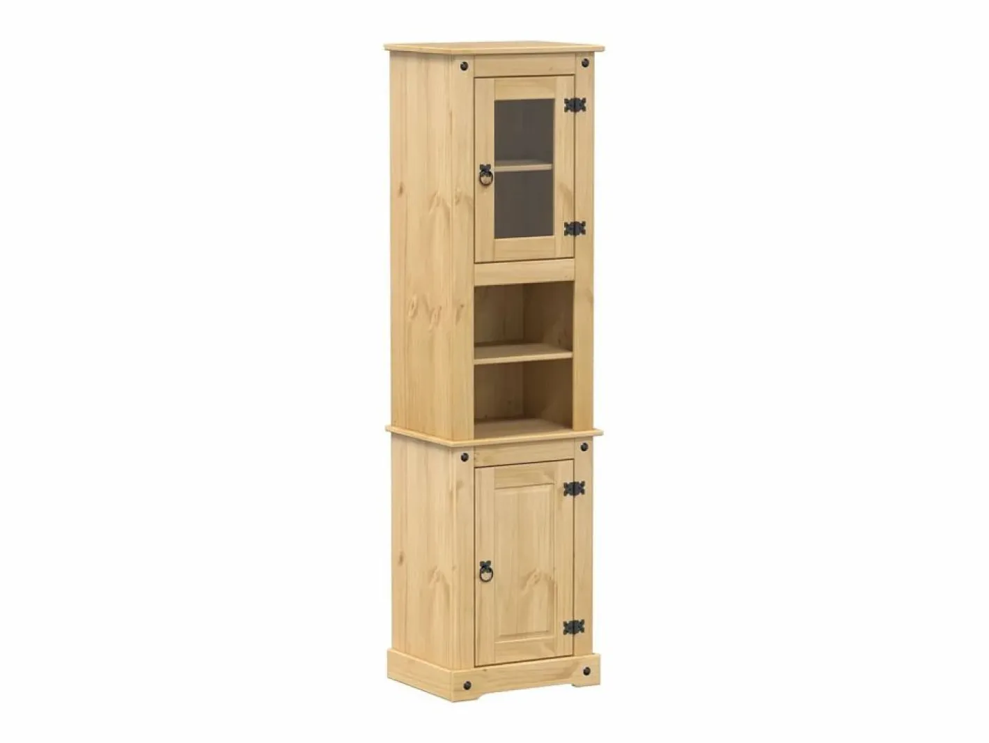 vidaxl Estantería Sobre Inodoro|Armario de baño «Corona» madera maciza de pino 50x40x185 cm