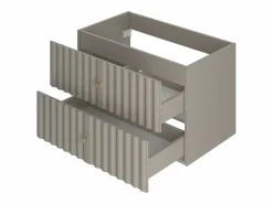 Mueble De Lavabo|Armario de baño de cachemira para lavabo de 80 cm con frentes ranurados Aqua