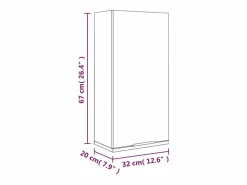 Armario de baño de pared 32x20x67 cm^vidaxl Online