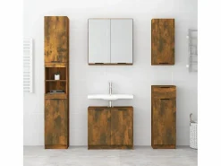 Armario de baño de pared color roble ahumado 32x20x67 cm ES322541^ Online