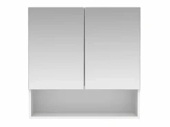 Vente-unique Mueble De Pared Para Baño|Mueble De Aseo|Armario de baño de pared con espejo - estanterías para el cuarto de baño - - ZUMPA