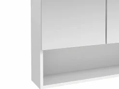 Vente-unique Mueble De Pared Para Baño|Mueble De Aseo|Armario de baño de pared con espejo - estanterías para el cuarto de baño - - ZUMPA