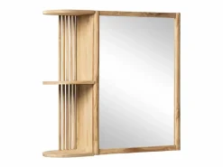 Armario de baño de pared de teca con espejo - Ancho 65 x Prof. 20 x Alt. 65 cm - CIMAHI^OZAIA
