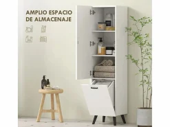 Homcom Mueble De Aseo|Armario de baño Elite 2 puertas 144x35x31,5 cm
