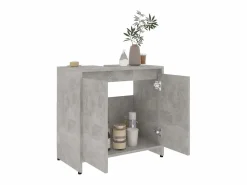 Armario de baño madera contrachapada hormigón 60x33x61 cm ES765404^ Best
