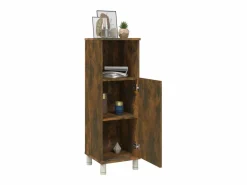 Armario de baño madera contrachapada roble ahumado 30x30x95 cm ES744319^ Clearance