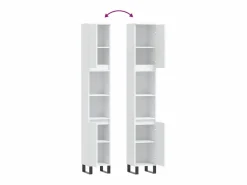 vidaxl Armario de baño madera contrachapada 30x30x190 cm Blanco Outlet