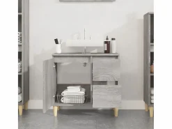 Armario de baño madera contrachapada Sonoma 65x33x60 cm ES463103^ Sale