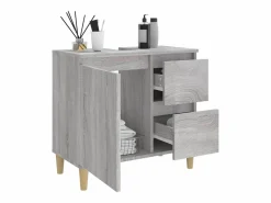 Armario de baño madera contrachapada Sonoma 65x33x60 cm ES463103^ Sale