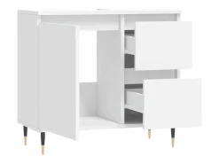 Armario de baño madera contrachapada 65x33x60 cm ES724649 Blanco Discount