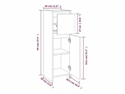 Armario de baño madera contrachapada 30x30x95 cm^vidaxl Outlet