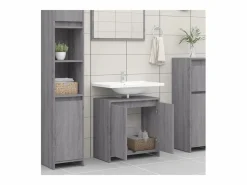 Mueble De Pared Para Baño|Armario de baño madera contrachapada Sonoma 60x33x61 cm ES688267