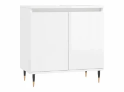 Armario de baño madera de ingeniería brillo 58x33x60 cm ES914987^ Clearance