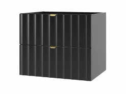 Mueble De Lavabo|Armario de baño para lavabo de 60 cm con frentes ranurados Arcos