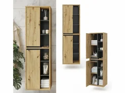 Vicco Columna De Baño|Armario de baño roble artesanal 50x33x170 viola