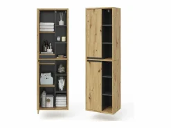 Vicco Columna De Baño|Armario de baño roble artesanal 50x33x170 viola