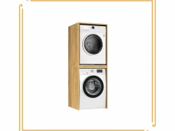 Mueble Para Lavadora|Armario de baño sobre lavadora y secadora columna estante integrado para electrodomésticos en roble Craft.