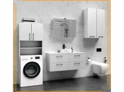 Mueble Para Lavadora|Armario de baño sobre lavadora y secadora, columna de almacenamiento para electrodomésticos en color .