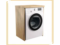 Mueble Para Lavadora|Armario de baño sobre lavadora y secadora, columna de almacenamiento de roble Craft para electrodomésticos.