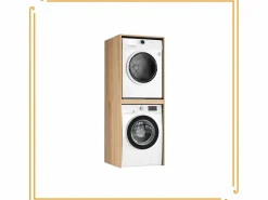 Armario de baño sobre lavadora y secadora, columna de almacenamiento en roble Sonoma. Color natural claro Online