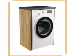 Armario de baño sobre lavadora y secadora, columna de almacenamiento de roble Craft para electrodomésticos. Marru00f3n Discount
