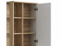 Vicco Mueble De Pared Para Baño|Armario de baño sonoma/blanco 50x20x75 karen