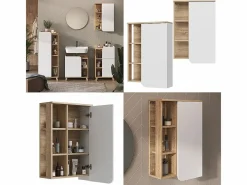 Vicco Mueble De Pared Para Baño|Armario de baño sonoma/blanco 50x20x75 karen
