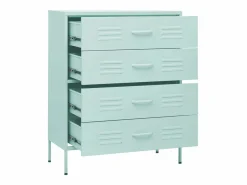 Armario de cajones de acero verde mint 80x35x101,5 cm^vidaxl New