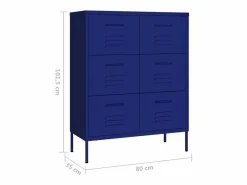 Armario de cajones de acero marino 80x35x101,5 cm^vidaxl Discount