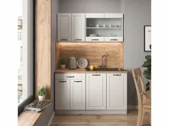 Vicco Armario Para Buhardilla|Armario de cocina para techo inclinado blanco casa de campo 210x46x81.6 r-line
