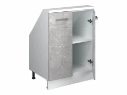 Armario de cocina para techo inclinado hormigón 60x46x81.6 r-line^Vicco Online
