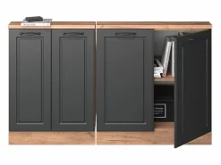 Armario de cocina para techo inclinado antracita casa de campo 140x46x81.6 r-line^Vicco Sale